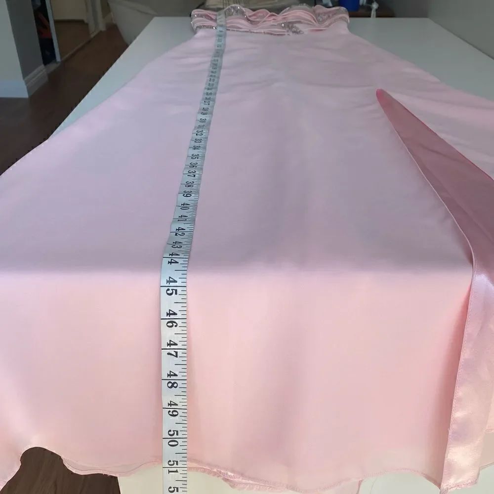 Faviana Couture Light Pink One Shoulder Gown Size 4 - Picture 10 of 16